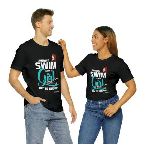"Swim like a Girl" Fitted T-shirt